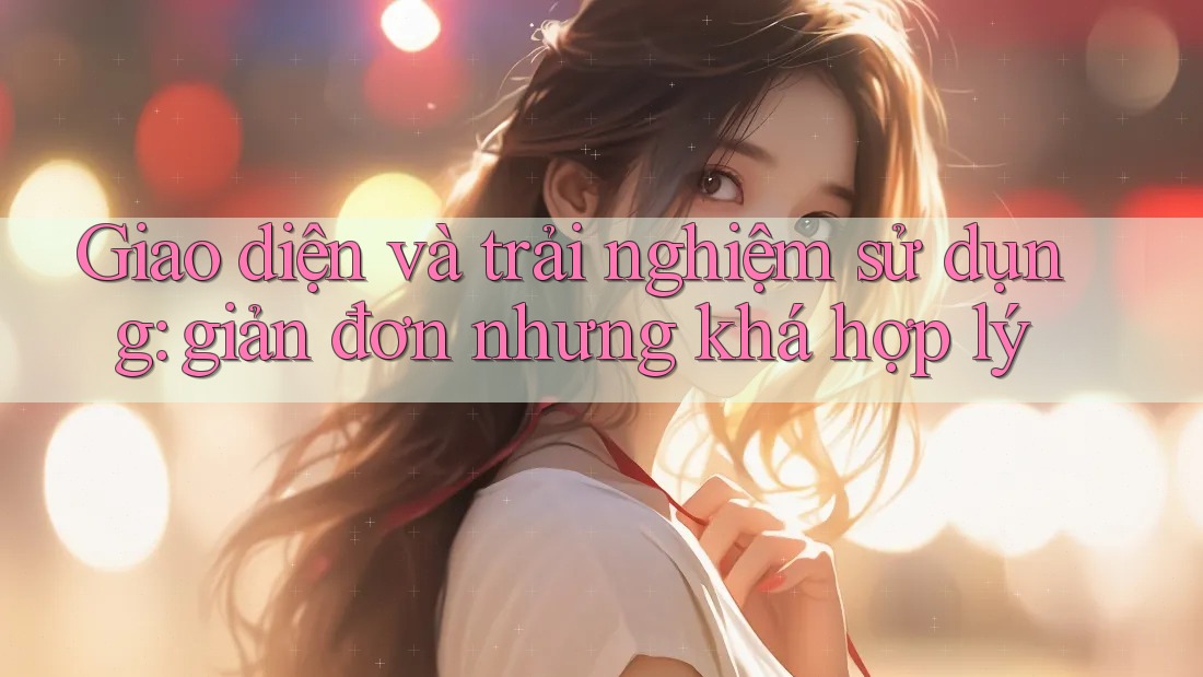 Giao diện và trải nghiệm sử dụng: giản đơn nhưng khá hợp lý Giao diện và trải nghiệm sử dụng: giản đơn nhưng khá hợp lý